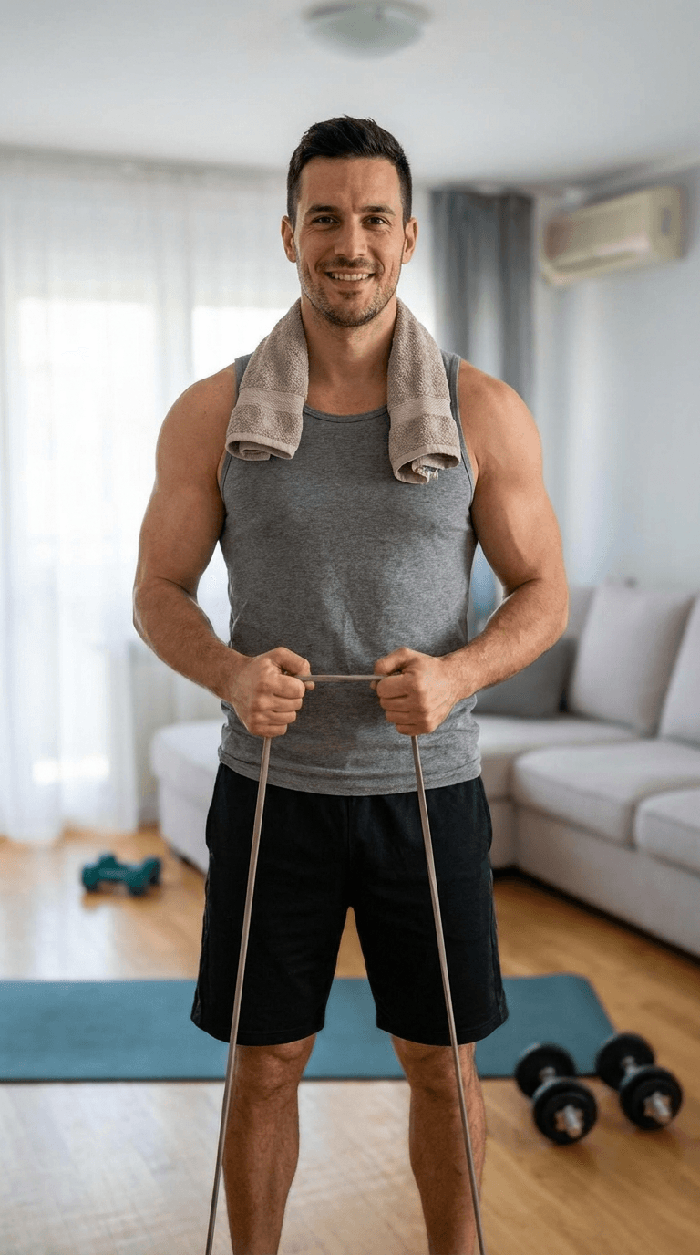 Personal Trainer — Film your living room and we'll add the personal trainer who "came for your session." Send it to your partner and wait.