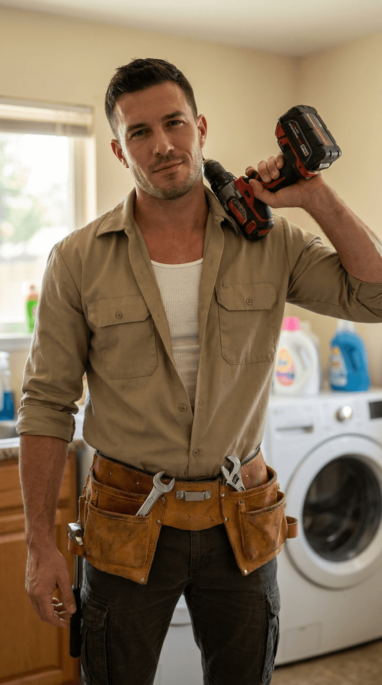 The Repairman — Film your laundry room or kitchen and we'll add the repairman who "came to fix the washer." Send it to your partner and wait.